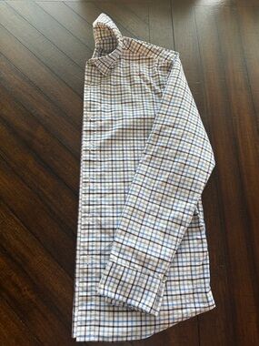Men's Sonoma Long Sleeve Performance Blue and White Plaid Button-Down Size M